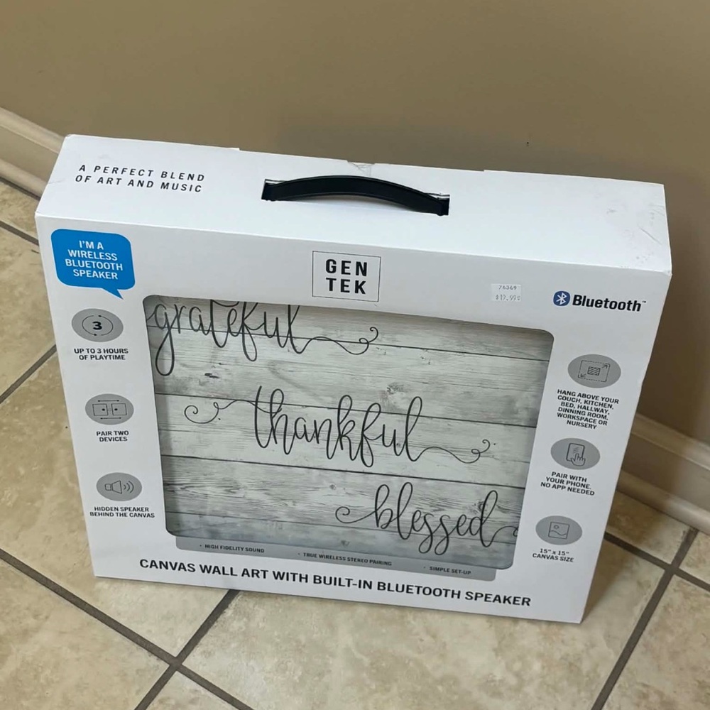 Canvas Wall Art with Built-In Bluetooth Speaker – NEW 🎶